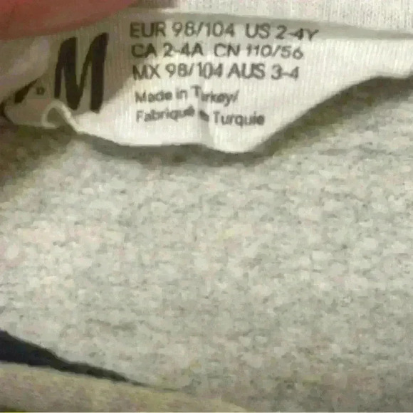 H&M Kids hooded top light gray Brkln Size 2-4y - Picture 8 of 10